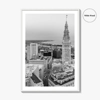 Cleveland Black and White Fine Art Photo Print, Ohio Landscape Poster