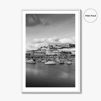 Torquay Black and White Fine Art Photo Print, Inner Harbour Devon England Torbay Poster
