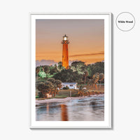 Jupiter Fine Art Photo Print, Inlet Lighthouse, Florida Wall Decor Poster, USA