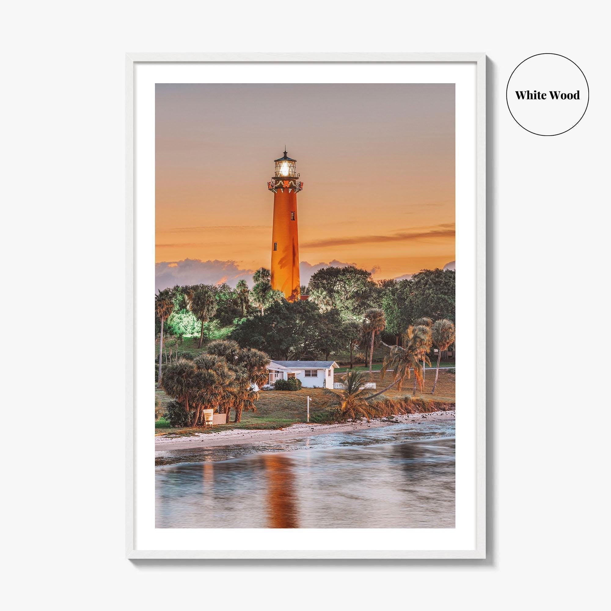 Jupiter Fine Art Photo Print, Inlet Lighthouse, Florida Wall Decor Poster, USA