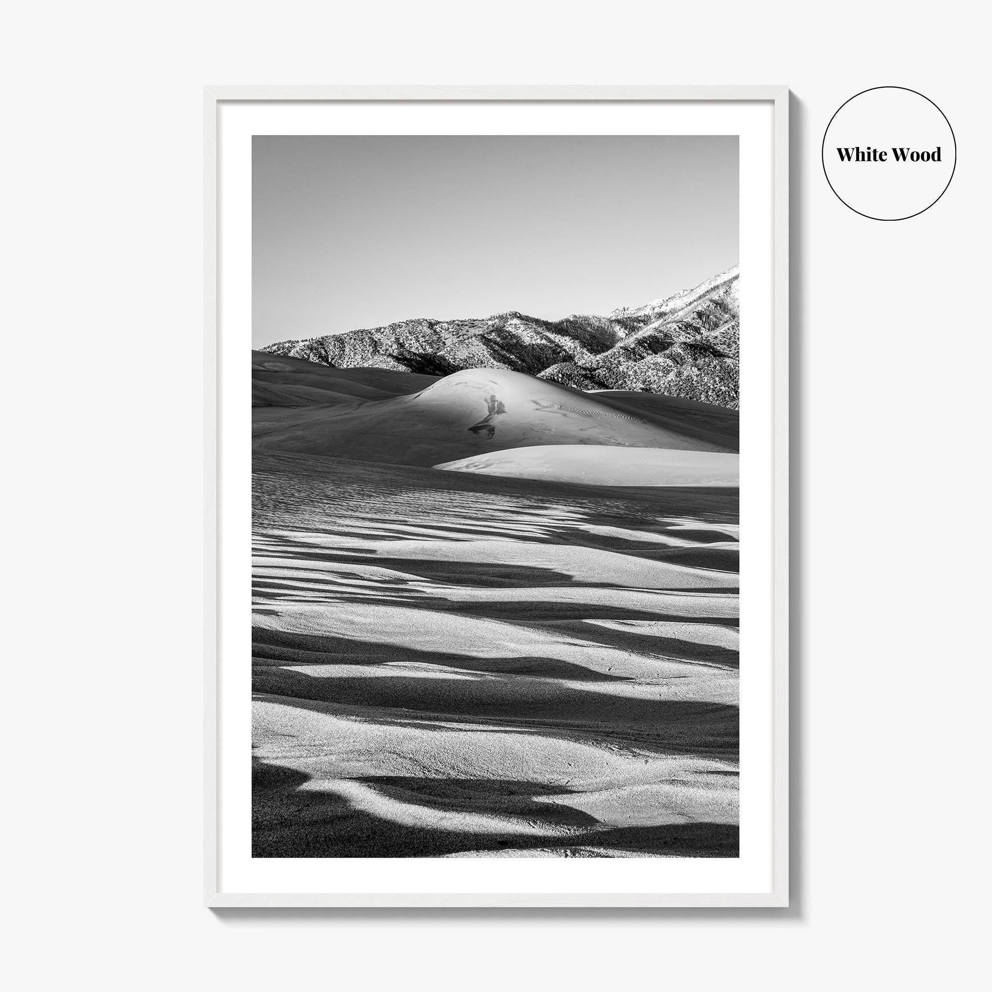 Great Sand Dunes Black and White Fine Art Photo Print, Colorado Poster