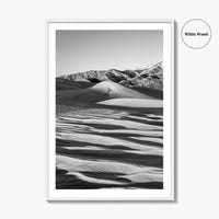 Great Sand Dunes Black and White Fine Art Photo Print, Colorado Poster