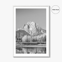 Grand Teton National Park Black and White Fine Art Photo Print, Jackson Hole WY