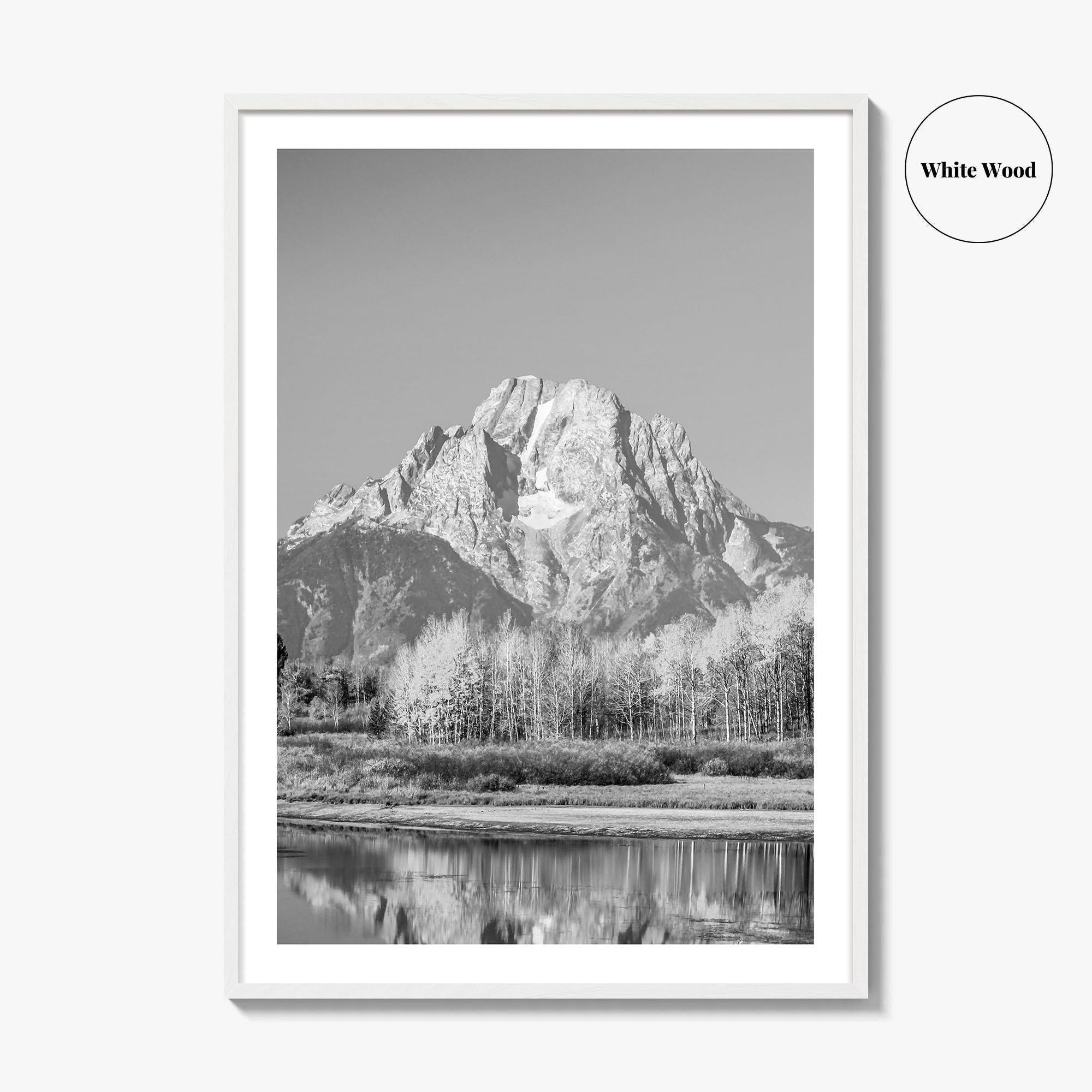 Grand Teton National Park Black and White Fine Art Photo Print, Jackson Hole WY