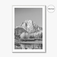Grand Teton National Park Black and White Fine Art Photo Print, Jackson Hole WY