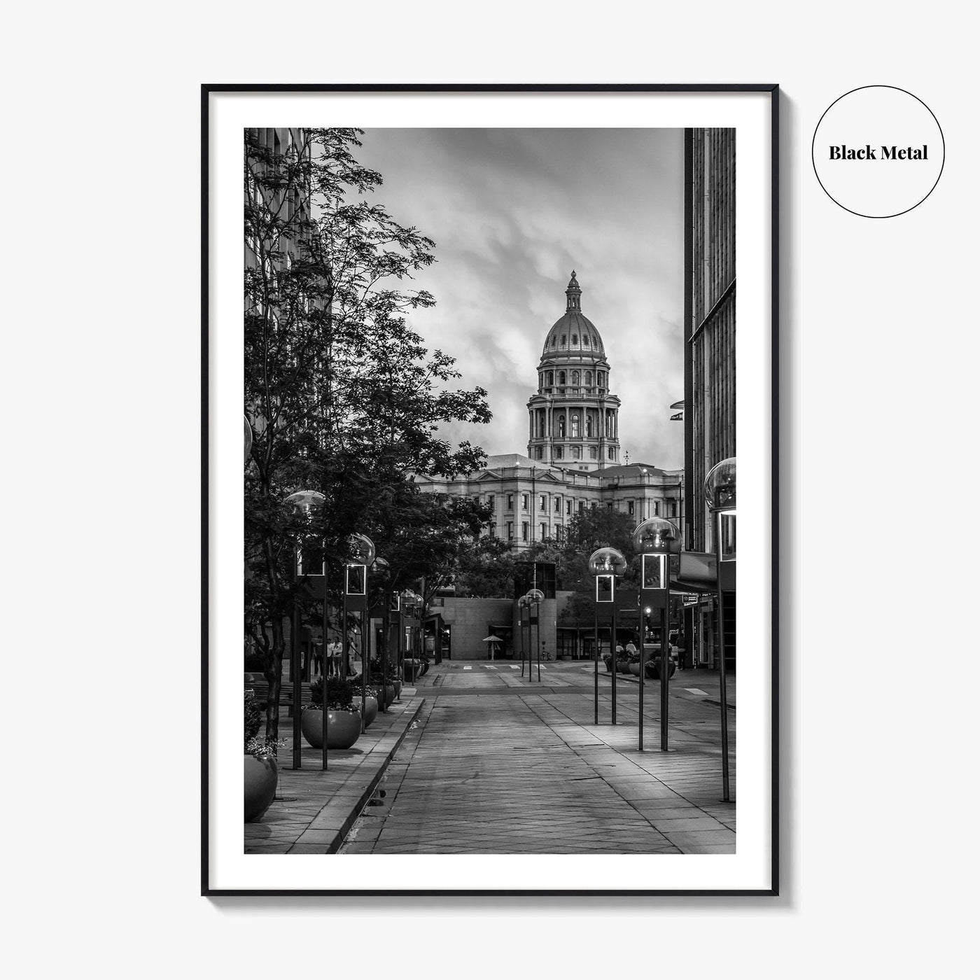 Denver Black and White Fine Art Photo Print, 16th Street Colorado Poster
