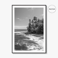 Costa Rica Black and White Fine Art Photo Print, Manzanillo Caribbean Puerto Viejo Poster