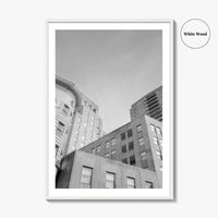 Durham NC Skyline Black and White Fine Art Photo Print, Wall Poster, USA