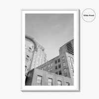 Durham NC Skyline Black and White Fine Art Photo Print, Wall Poster, USA