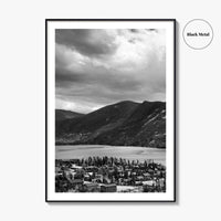 Estes Park Black and White Fine Art Photo Print, Lake Estes, Colorado, RMNP Poster