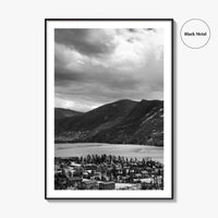Estes Park Black and White Fine Art Photo Print, Lake Estes, Colorado, RMNP Poster