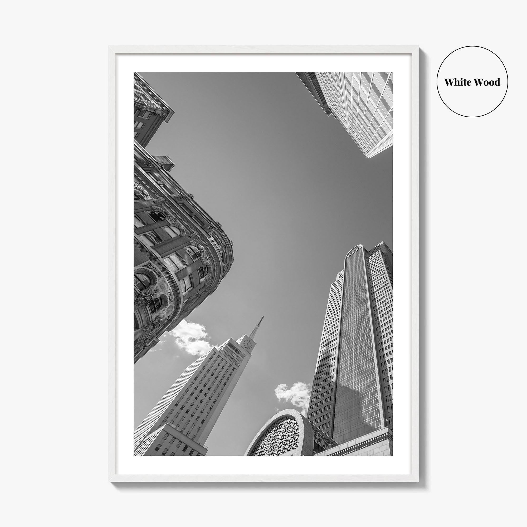 Dallas Skyline Black and White Fine Art Photo Print, Downtown Texas Poster