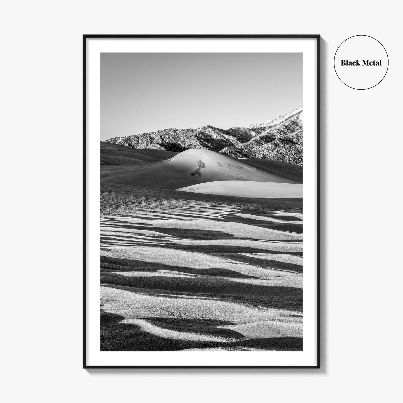 Great Sand Dunes Black and White Fine Art Photo Print, Colorado Poster