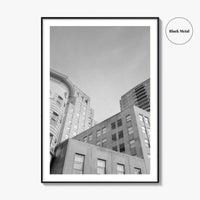 Durham NC Skyline Black and White Fine Art Photo Print, Wall Poster, USA