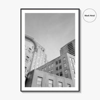 Durham NC Skyline Black and White Fine Art Photo Print, Wall Poster, USA