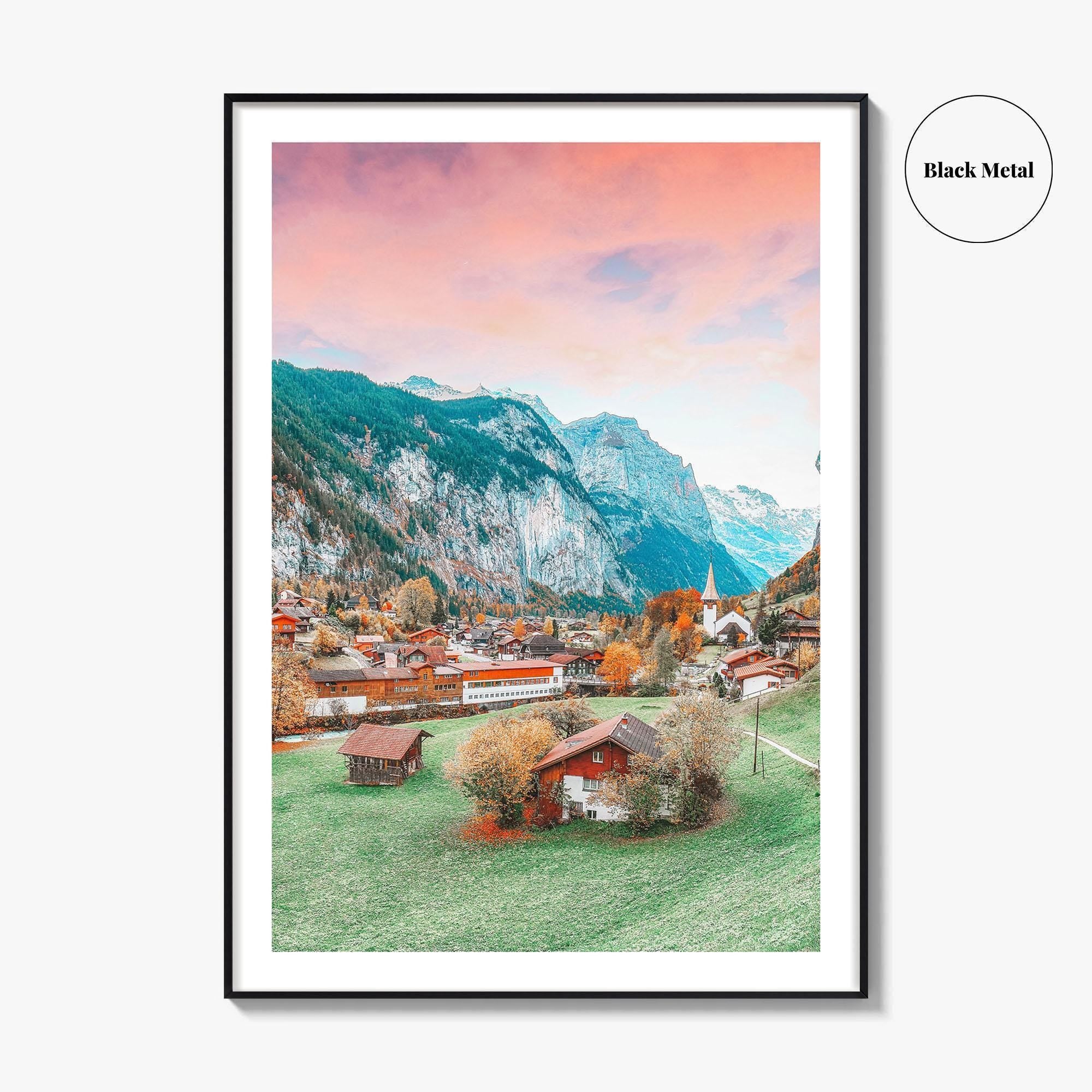 Lauterbrunnen Fine Art Photo Print, Staubbach Waterfall, Swiss Alps, Switzerland, Wall Art