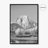 Grand Teton National Park Black and White Fine Art Photo Print, Jackson Hole WY