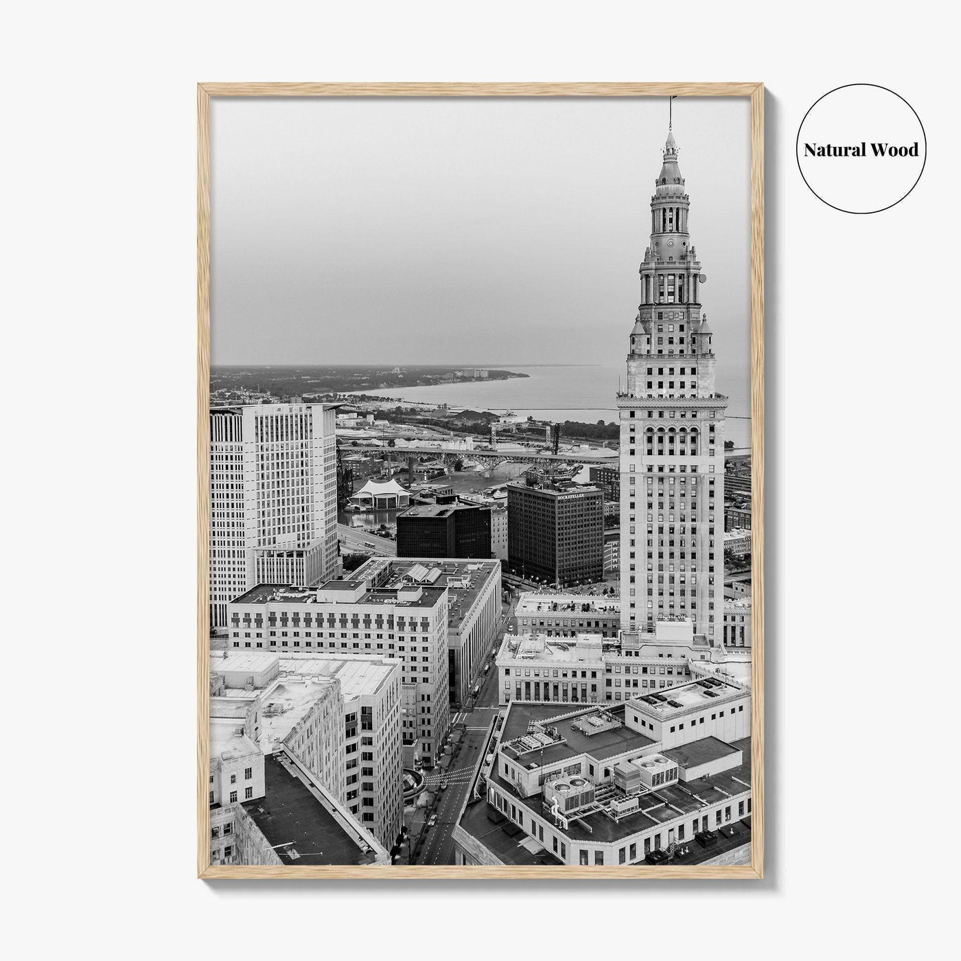 Cleveland Black and White Fine Art Photo Print, Ohio Landscape Poster