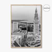 Cleveland Black and White Fine Art Photo Print, Ohio Landscape Poster