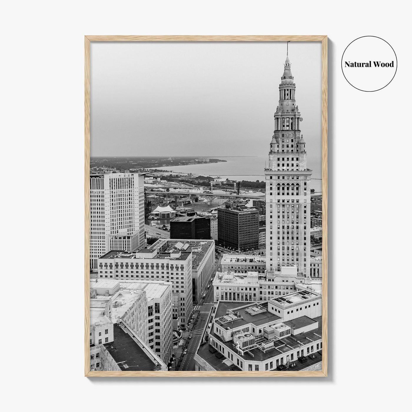 Cleveland Black and White Fine Art Photo Print, Ohio Landscape Poster