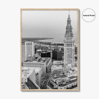 Cleveland Black and White Fine Art Photo Print, Ohio Landscape Poster