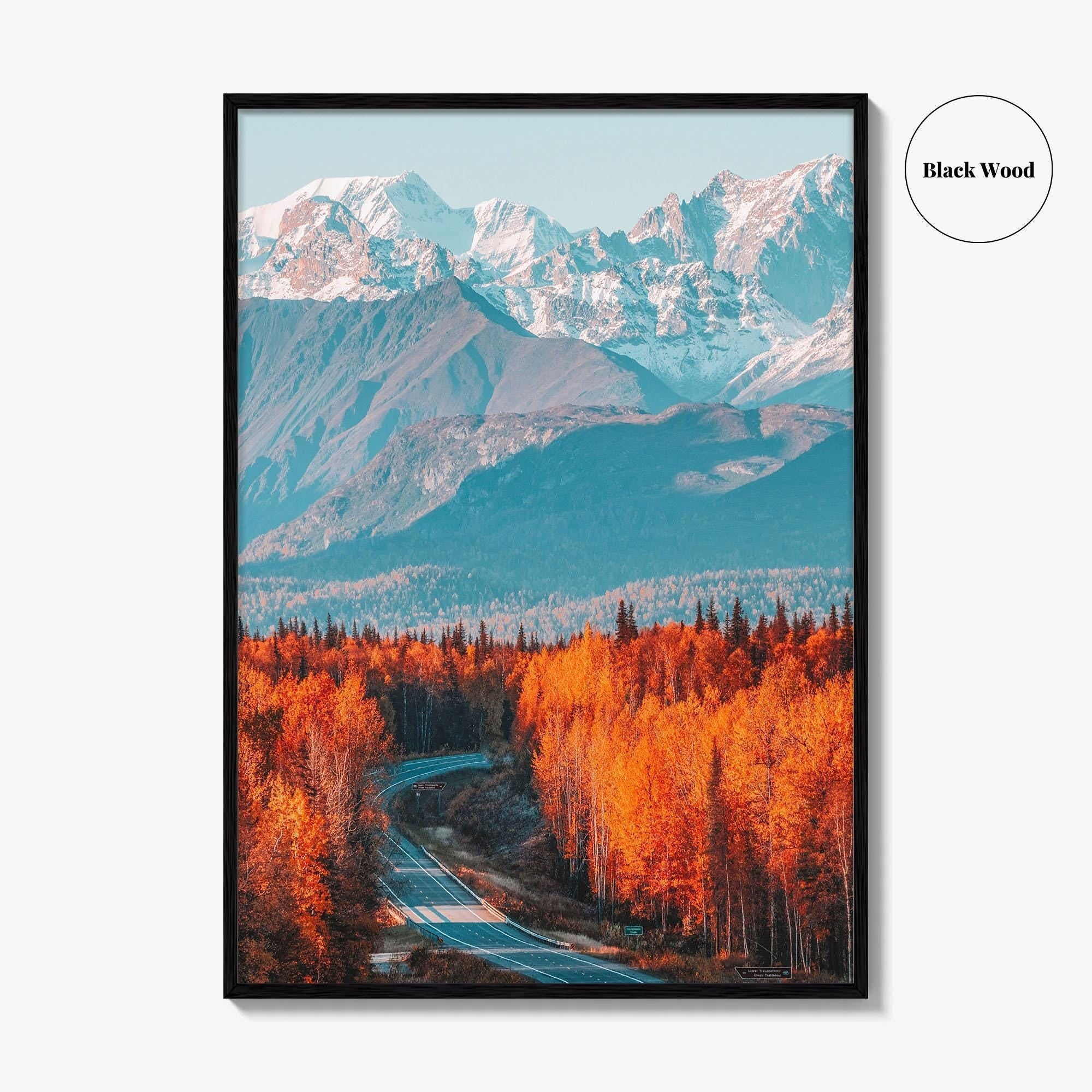 Denali Fine Art Photo Print, Mt Foraker, Alaska Range, Parks Highway, USA Poster