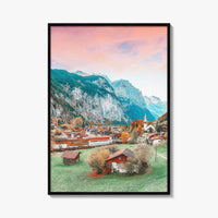 Lauterbrunnen Fine Art Photo Print, Staubbach Waterfall, Swiss Alps, Switzerland, Wall Art