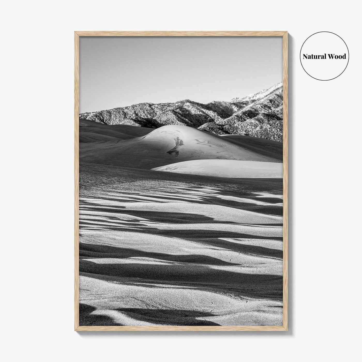 Great Sand Dunes Black and White Fine Art Photo Print, Colorado Poster