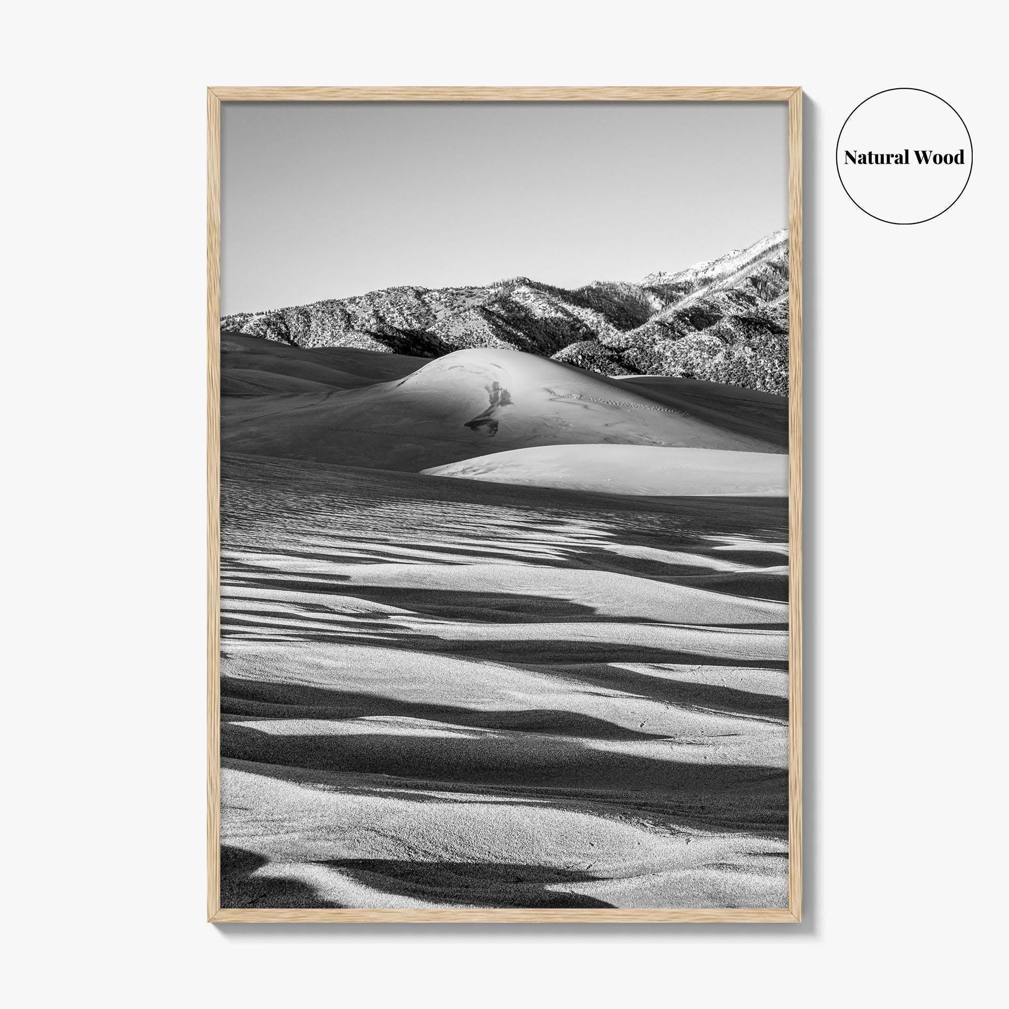 Great Sand Dunes Black and White Fine Art Photo Print, Colorado Poster