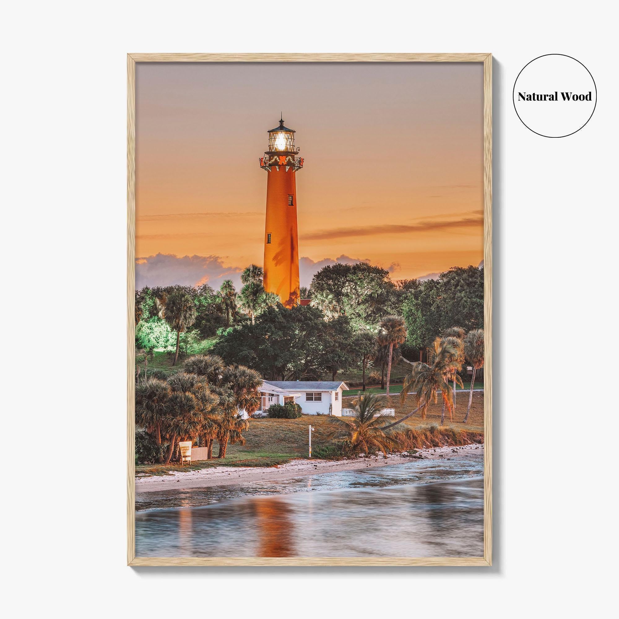 Jupiter Fine Art Photo Print, Inlet Lighthouse, Florida Wall Decor Poster, USA