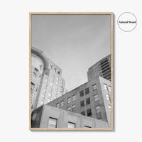 Durham NC Skyline Black and White Fine Art Photo Print, Wall Poster, USA