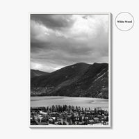 Estes Park Black and White Fine Art Photo Print, Lake Estes, Colorado, RMNP Poster