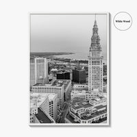 Cleveland Black and White Fine Art Photo Print, Ohio Landscape Poster