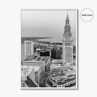 Cleveland Black and White Fine Art Photo Print, Ohio Landscape Poster