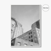 Durham NC Skyline Black and White Fine Art Photo Print, Wall Poster, USA