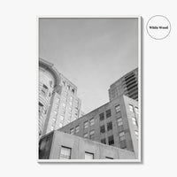 Durham NC Skyline Black and White Fine Art Photo Print, Wall Poster, USA