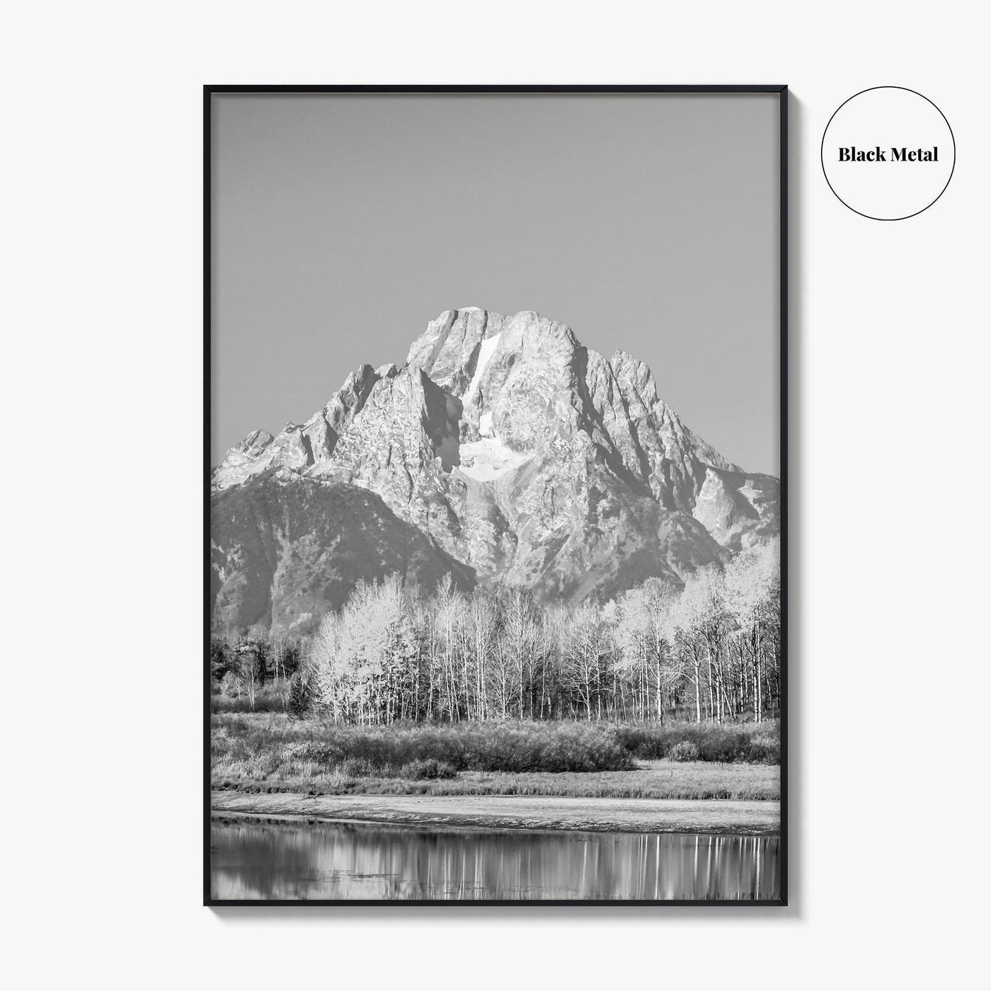 Grand Teton National Park Black and White Fine Art Photo Print, Jackson Hole WY