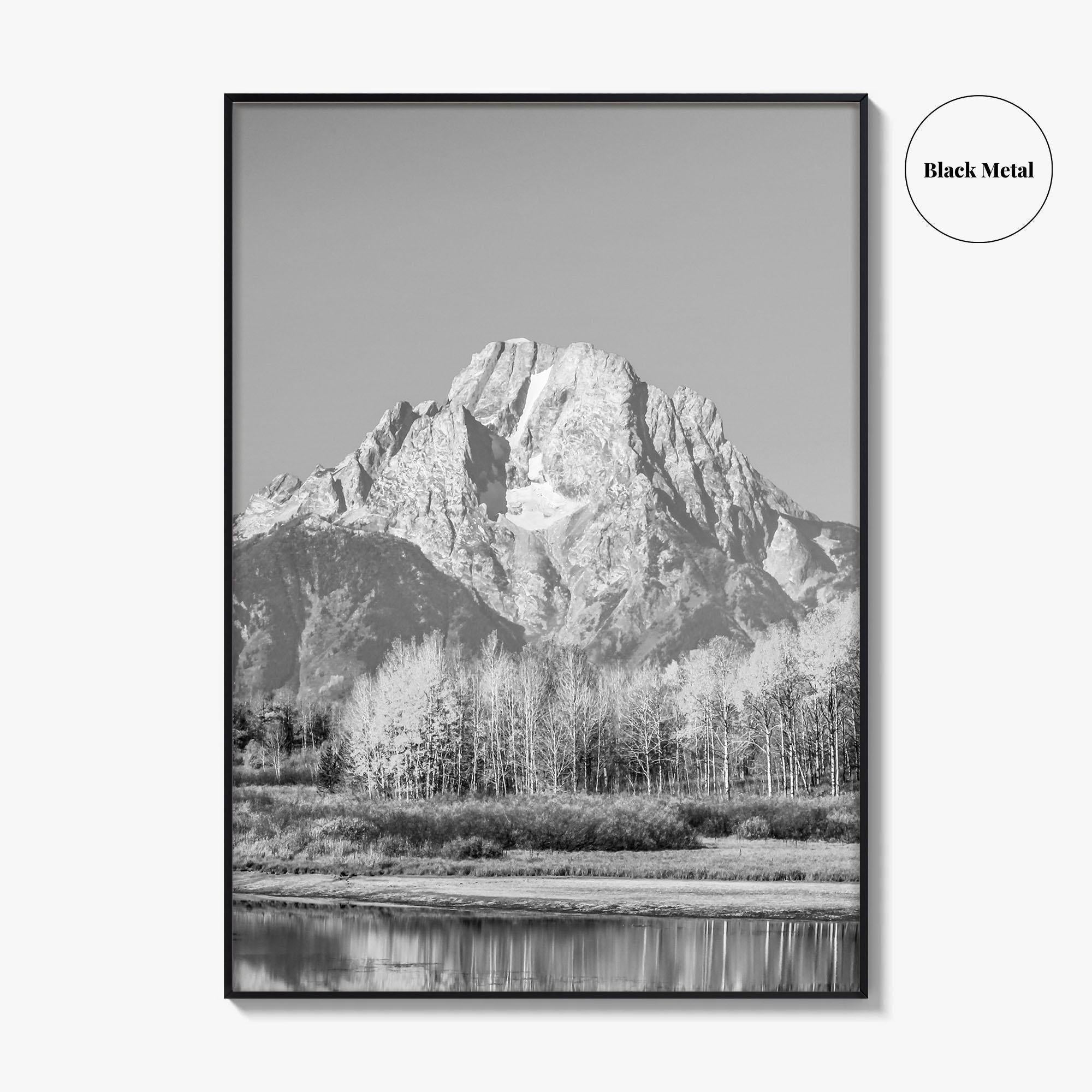 Grand Teton National Park Black and White Fine Art Photo Print, Jackson Hole WY