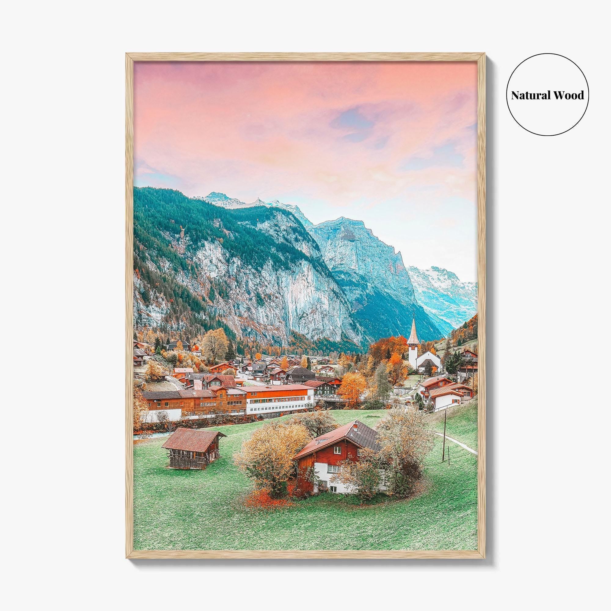 Lauterbrunnen Fine Art Photo Print, Staubbach Waterfall, Swiss Alps, Switzerland, Wall Art