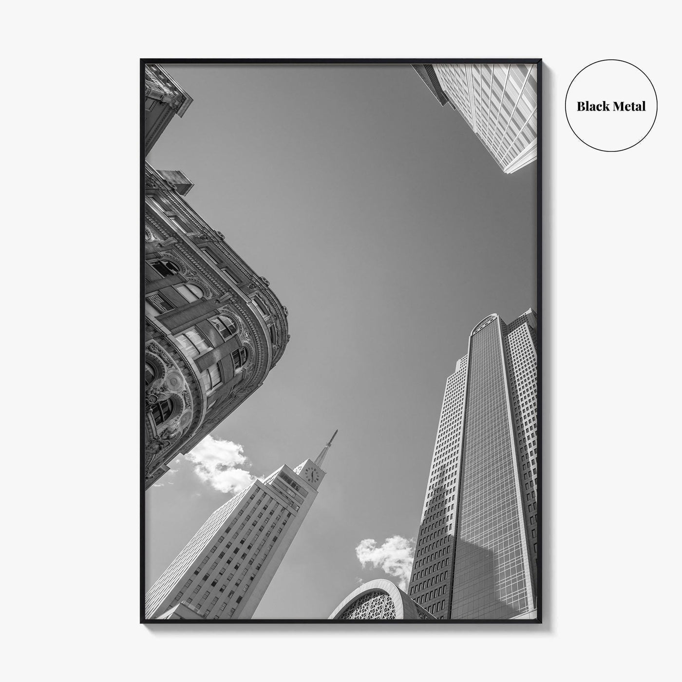 Dallas Skyline Black and White Fine Art Photo Print, Downtown Texas Poster