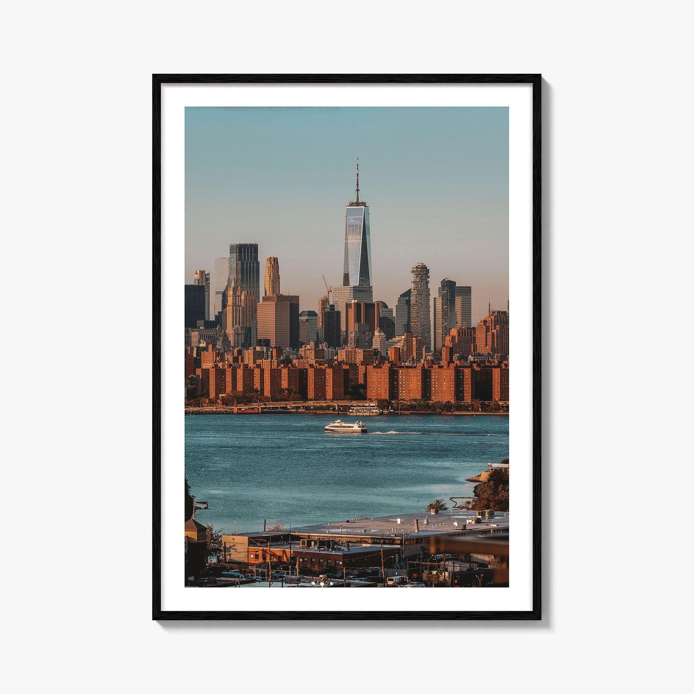 Greenpoint Skyline Fine Art Photo Print, Lower Manhattan, Brooklyn NYC Wall Decor Poster