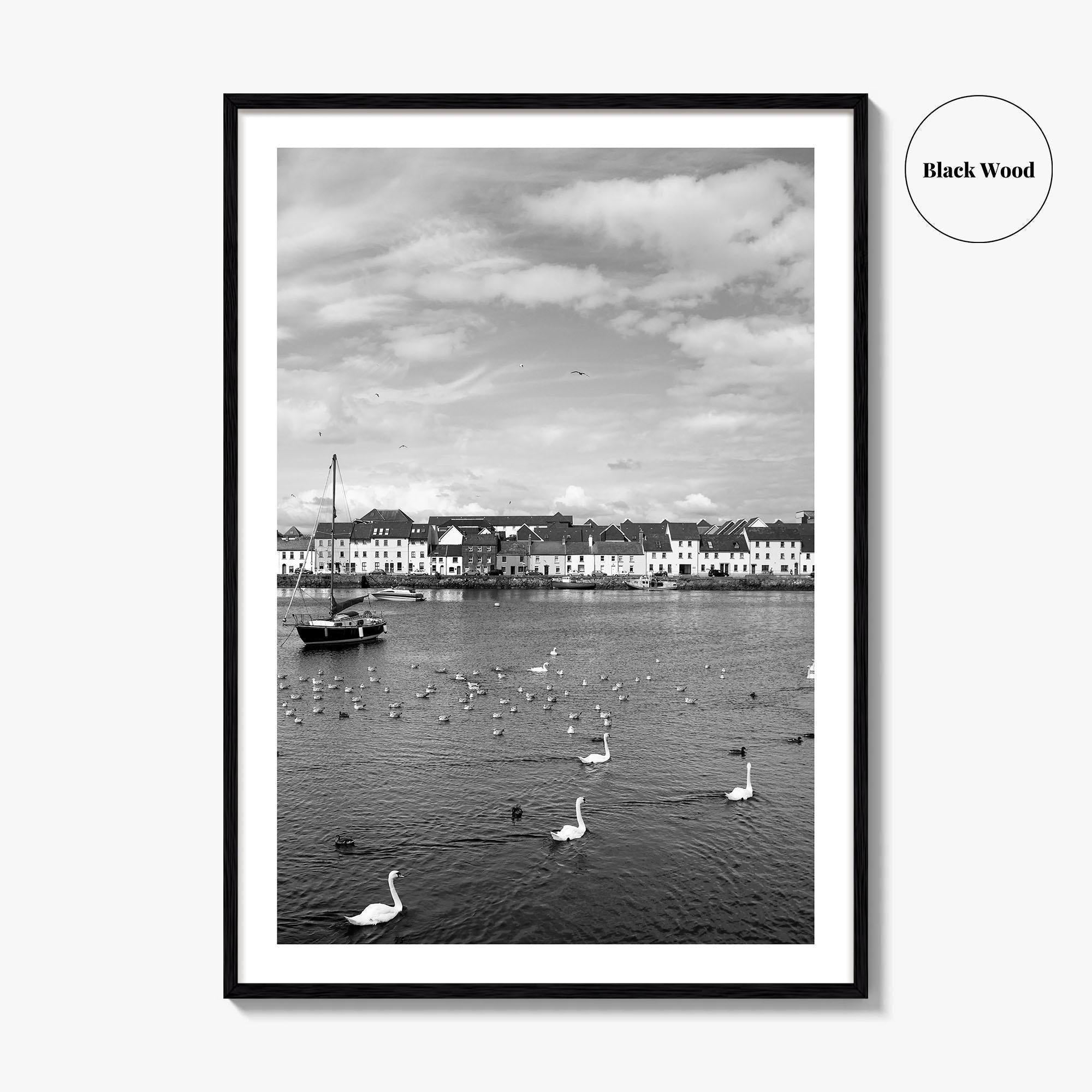 Galway Black and White Fine Art Photo Print, The Claddagh, Ireland Wall Poster