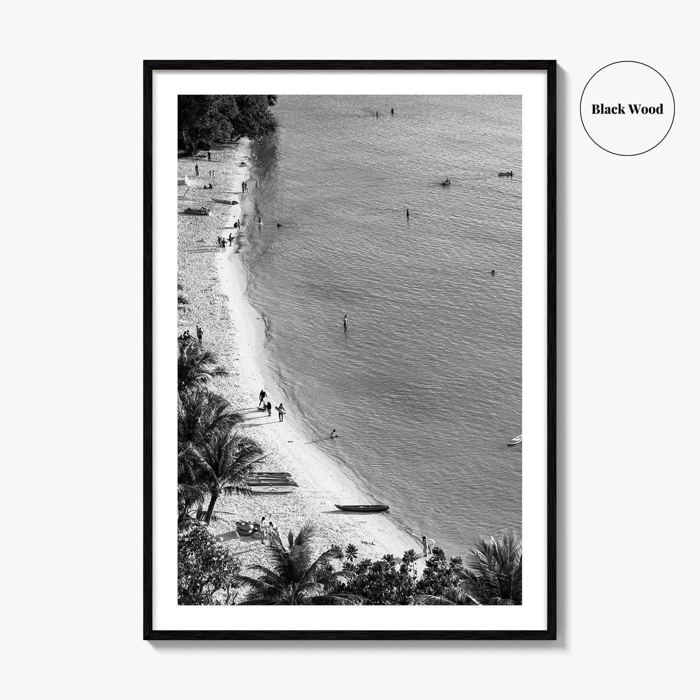 Guam Black and White Fine Art Photo Print, Pacific Island Ocean View, Hawaii Poster
