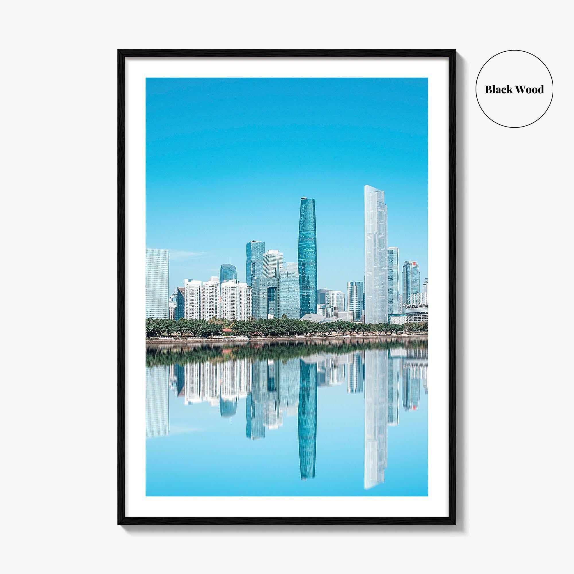 Guangzhou Fine Art Photo Print, China City Architecture, Guangdong, Canton Wall Decor Poster