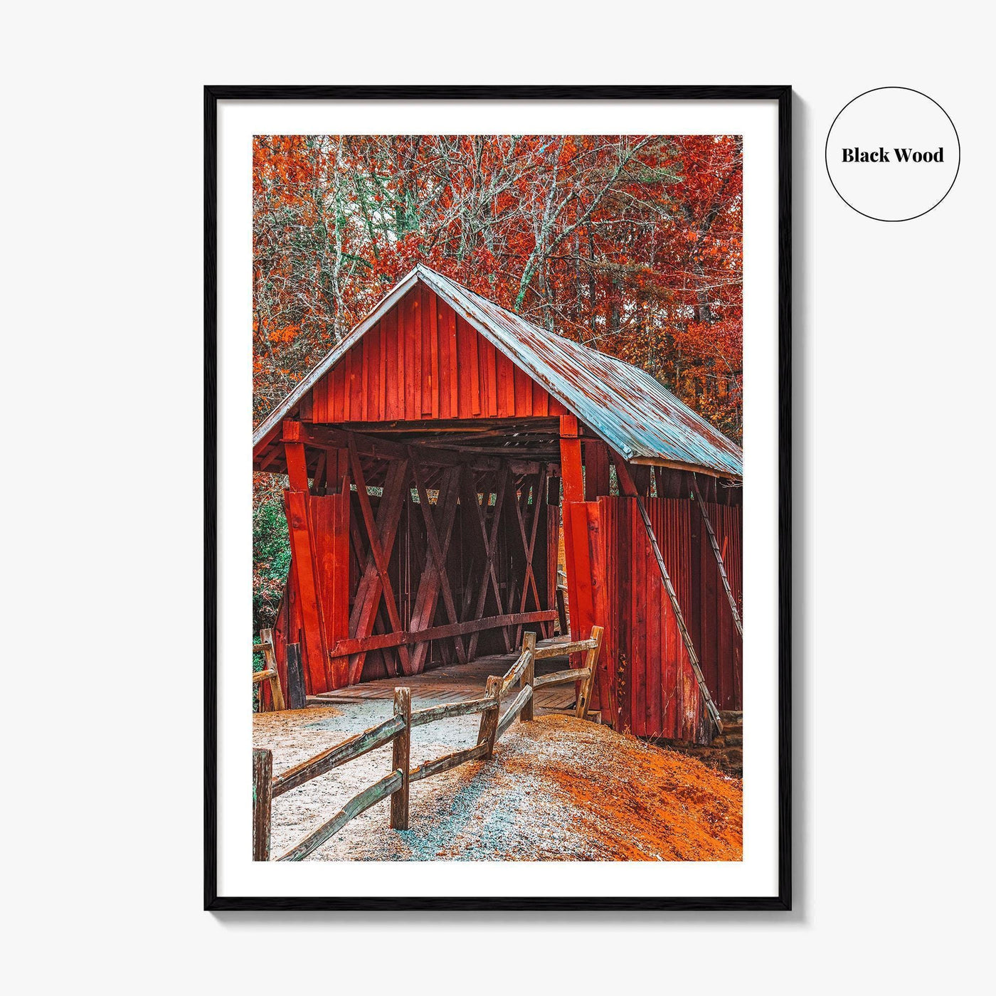 Greenville Fine Art Photo Print, Campbell's Covered Bridge, Landrum, South Carolina, Wall Decor, Poster