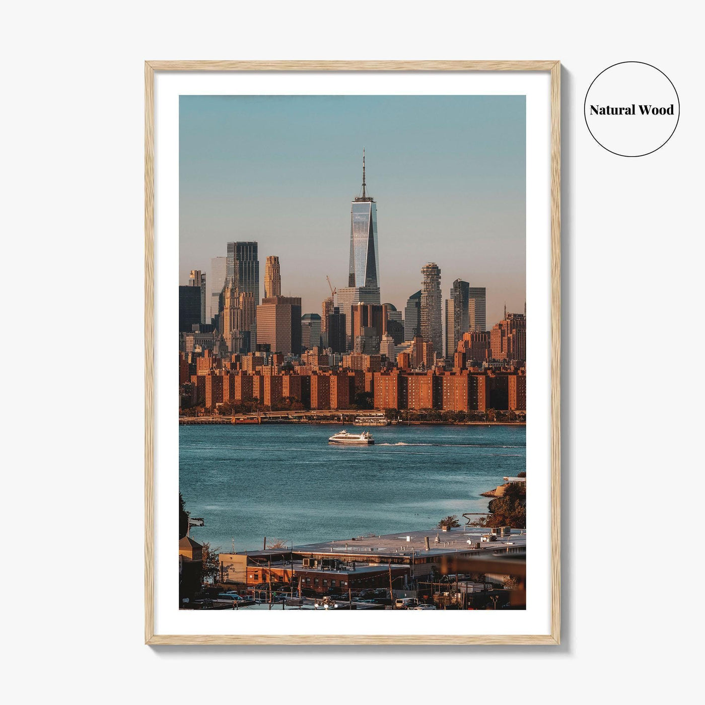 Greenpoint Skyline Fine Art Photo Print, Lower Manhattan, Brooklyn NYC Wall Decor Poster