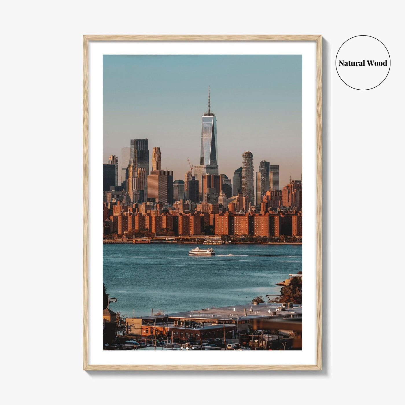 Greenpoint Skyline Fine Art Photo Print, Lower Manhattan, Brooklyn NYC Wall Decor Poster
