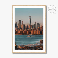 Greenpoint Skyline Fine Art Photo Print, Lower Manhattan, Brooklyn NYC Wall Decor Poster
