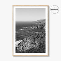 Big Sur Black and White Fine Art Photo Print, Monterey County Poster, California Poster
