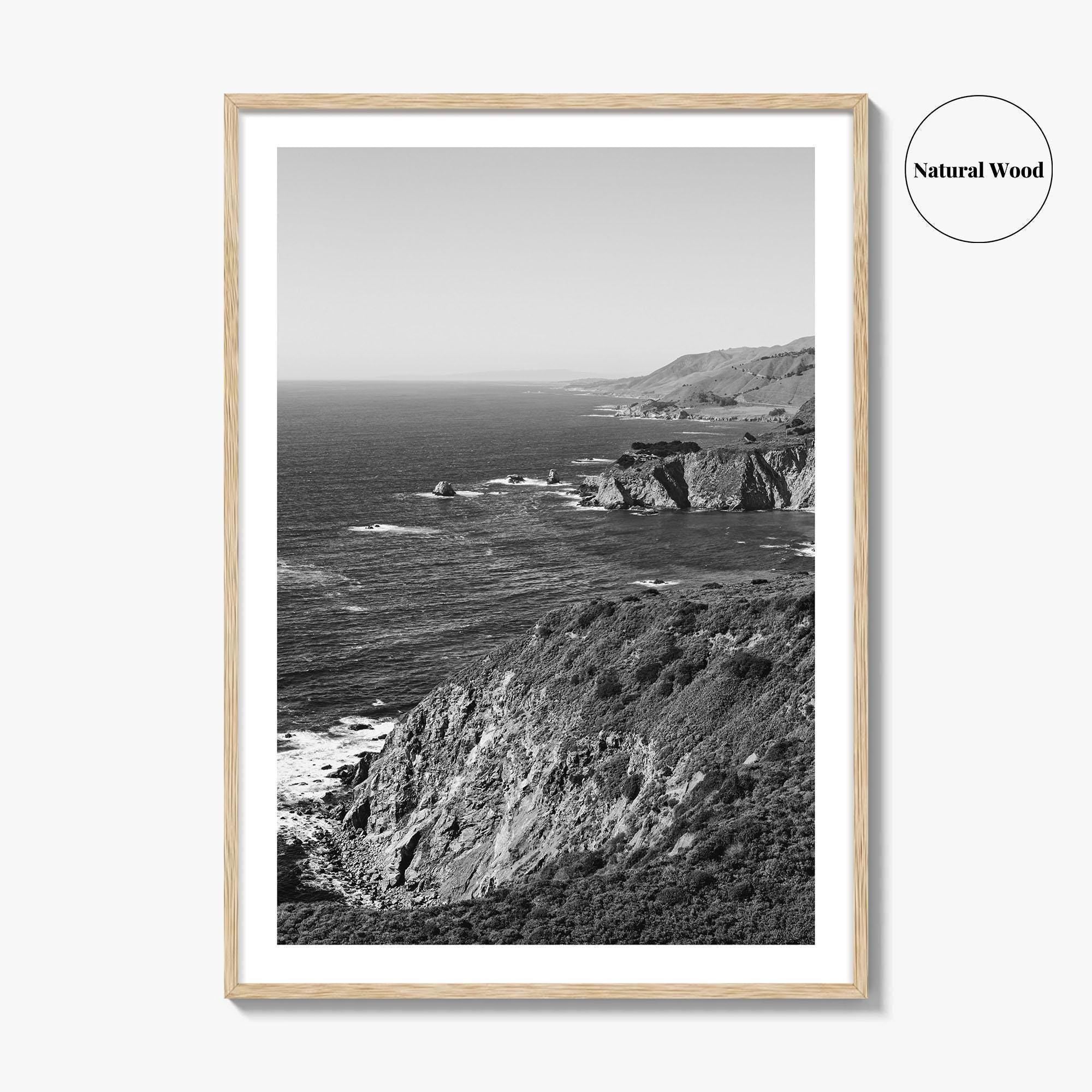 Big Sur Black and White Fine Art Photo Print, Monterey County Poster, California Poster